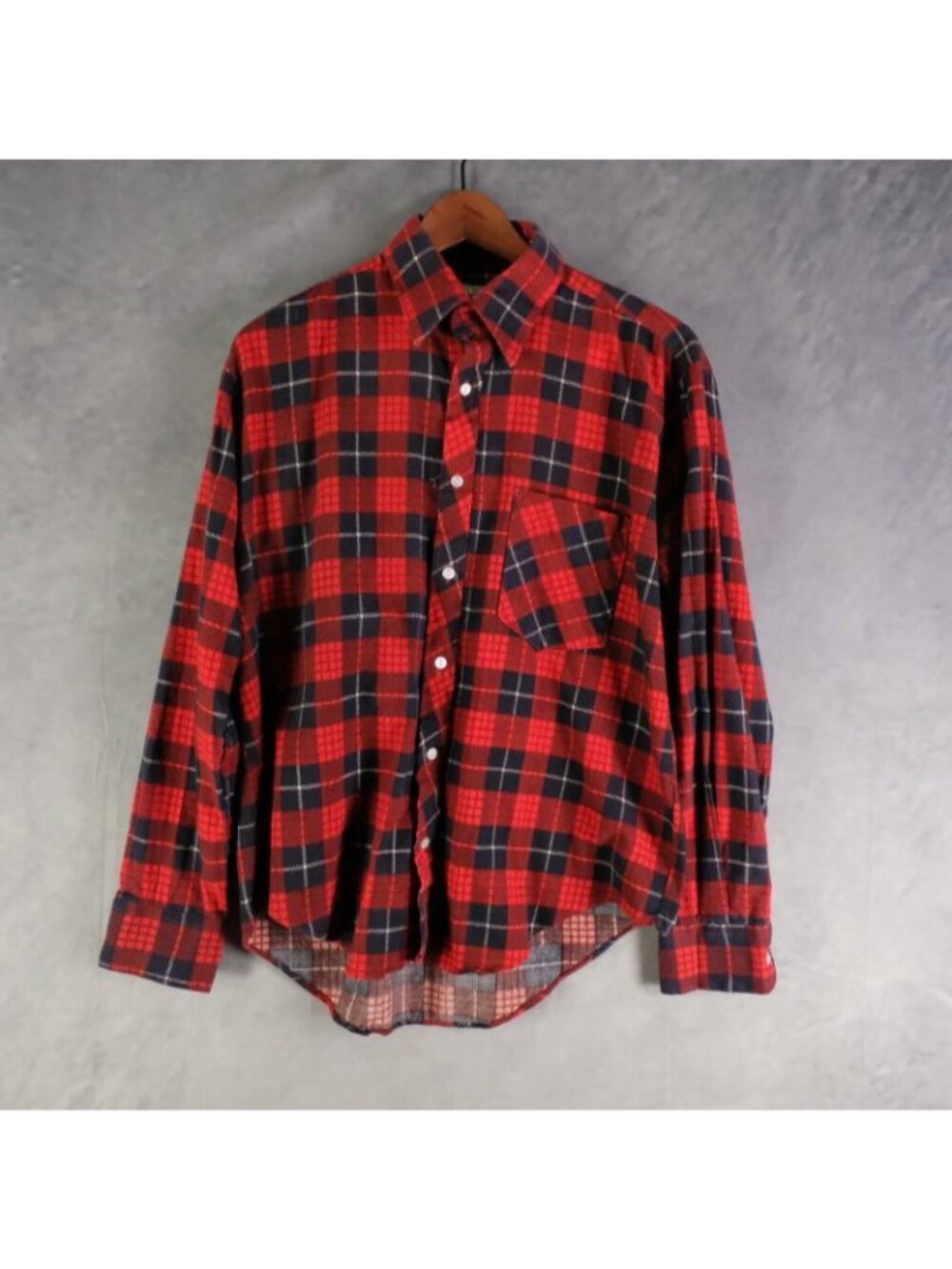Vintage Shirt Womens Medium Red Black Plaid Burnside Flannel Shirt
